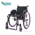 كرسي متحرك رياضي قابل للطي خفيف الوزن مصنوع يدويًا من الألومنيوم